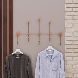 Wallity Iyon-C Gancho de pared de metal cobre